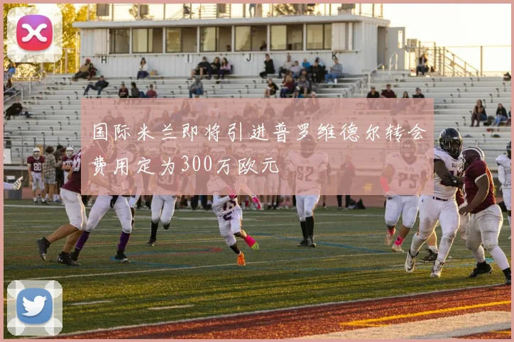 国际米兰即将引进普罗维德尔转会费用定为300万欧元